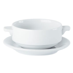 Lugged Soup Cup and Saucer